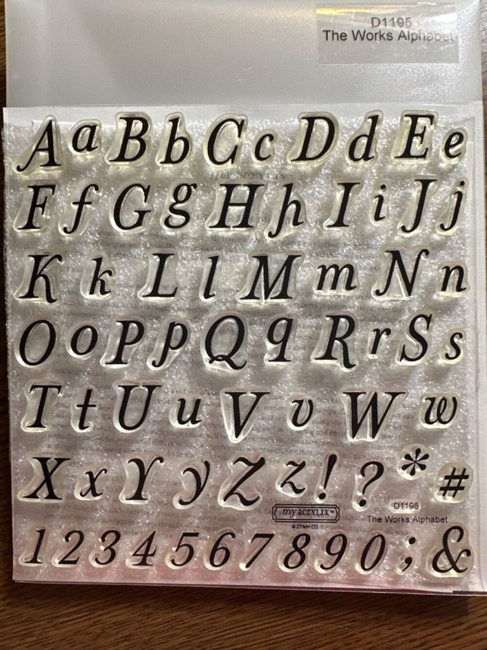CTMH D1195 The Works Alphabet, Uppercase, Lowercase, Numbers